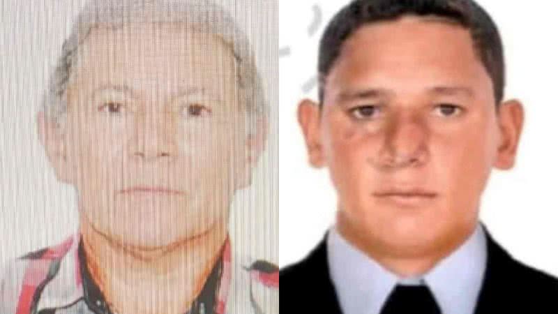 Edno de Abadia Borges, o suspeito, de 60 anos, e Valter Fernando da Silva, vítima, que tinha 36 anos, respectivamente - Reprodução/Polícia Civil