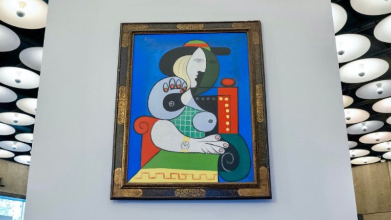 Imagem do quadro "A mulher com relógio" de Pablo Picasso - Reprodução/Instagram/Sotheby's
