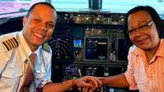 Piloto da companhia aéra Gol, Luis Eduardo Pita, ao lado de sua mãe, Eunice - Divulgação/Instagram/@luispitapiloto