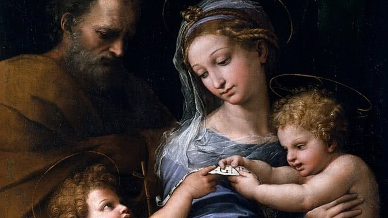 A obra ‘Madonna della Rosa’ - Domínio público