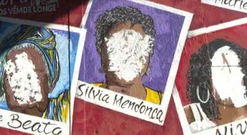 Pinturas vandalizadas de figuras negras - Divulgação / TV Globo