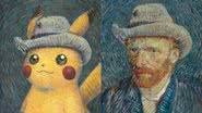 O personagem Pikachu nos traços de Van Gogh - Museu Van Gogh e Domínio Público