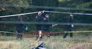 Policiais trabalham no canteiro de obras onde foram encontrados os restos mortais de Kevin Kennedy - Divulgação/Polícia de Nottingham