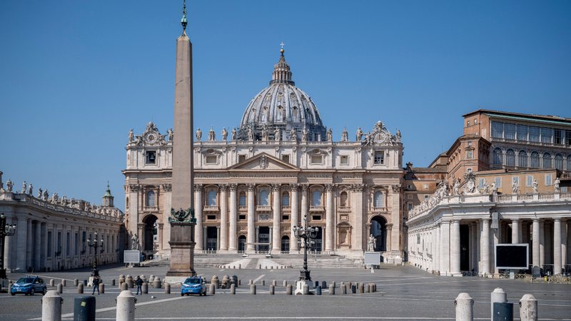 Fotografia da Praça de São Pedro, no Vaticano - Getty Images