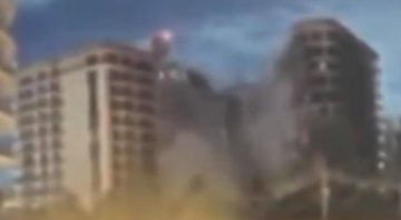 Prédio sendo demolido em Miami - Divulgação/Youtube/UOL