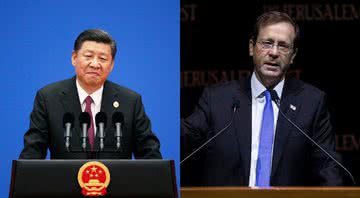 Xi Jinping e Isaac Herzog - Getty Images