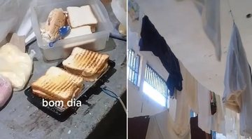 Vídeos publicados pelo detento na rede social - Divulgação/Tik Tok