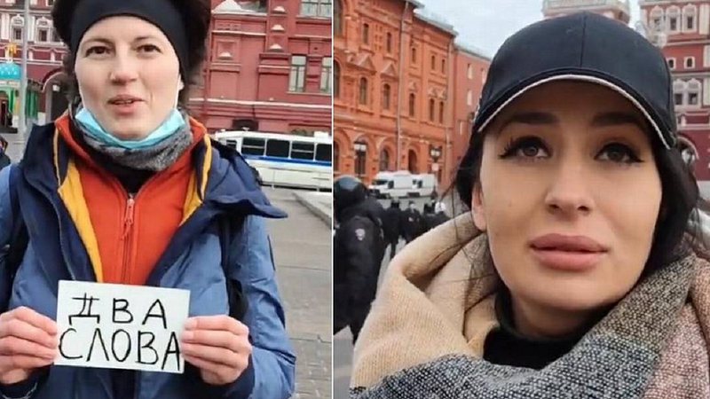 Mulheres que foram presas por agentes russos
