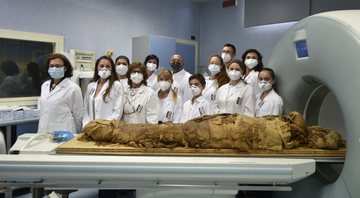 Fotografia da equipe de pesquisa do Projeto de Pesquisa Múmia - Divulgação/ Mummy Project Research/ Livio Bourbon