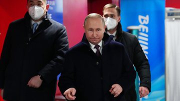 Putin em evento público, em 2022 - Getty Images