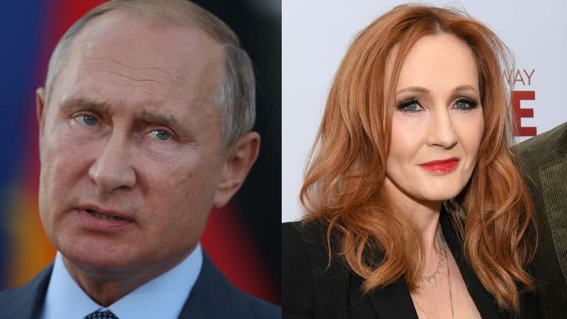 Presidente russo Vladimir Putin e autora britânica J.K. Rowling