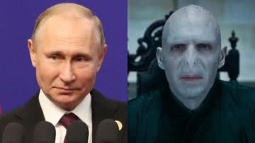 Vladimir Putin, presidente da Rússia e Lord Voldemort, vilão de "Harry Potter" - Getty Images / Divulgação/Warner Bros