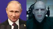 Vladimir Putin, presidente da Rússia e Lord Voldemort, vilão de "Harry Potter" - Getty Images / Divulgação/Warner Bros