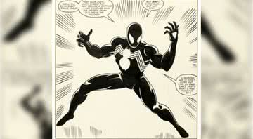 Ilustração do Homem-Aranha com seu traje preto - Divulgação/ Heritage Auctions