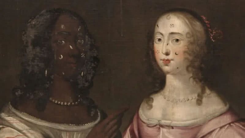 O quadro “Pintura Alegórica de Duas Senhoras, Escola de Inglês”