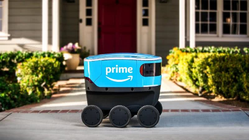 Scout, o robô de entregas da Amazon - Divulgação