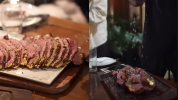 Vídeo que mostra a polêmica carne folheada a ouro - Reprodução/Vídeo/Youtube