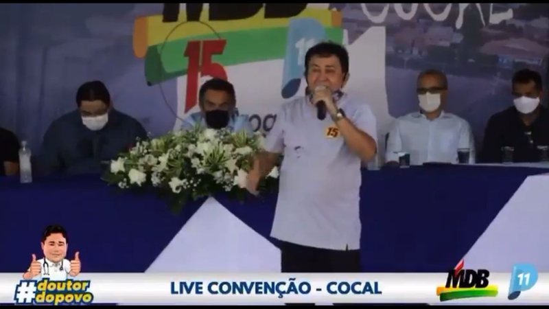 José Maria Monção discursa em transmissão partidária - Divulgação / MDB