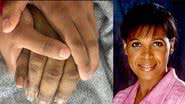 Mãos de Octavio segurando na mão de Pelé em montagem com Sandra, falecida em 2006 - Divulgação / Redes sociais / PTB