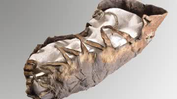 Imagem do calçado infantil de 2 mil anos encontrado na mina Georgenberg - Divulgação/Museu Alemão de Mineração
