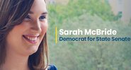 Foto de Sarah McBride para sua campanha eleitoral - Divulgação / Twitter / SarahEMcBride