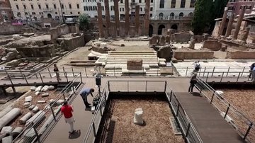 Sítio onde Júlio César foi assassinado - Reprodução/Vídeo