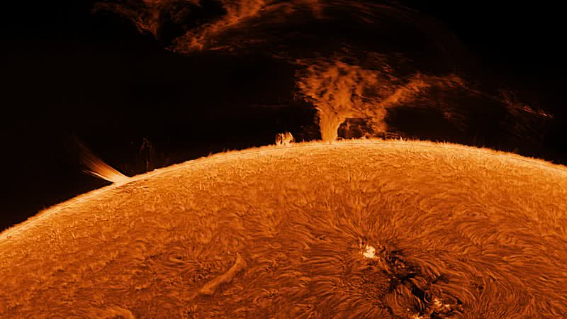 Imagem real da superfície do Sol - Divulgação/ Paul Andrew