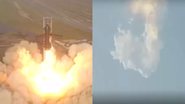 Imagens mostrando decolagem e posterior explosão do foguete - Reprodução
