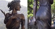 A estátua foi alvo de polêmica - Divulgação/Youtube/Corriere della Sera