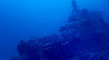 Fotografia do submarino francês encontrado na Tunísia - Divulgação/Club de Plongée Ras Adar