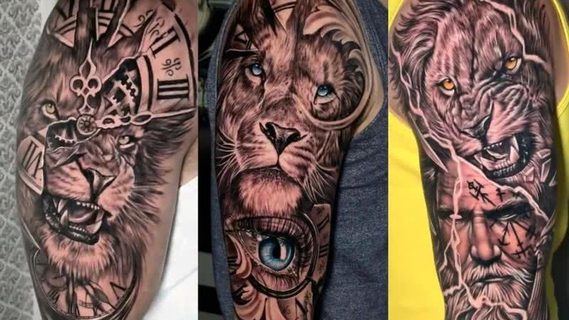 Exemplos de tatuagens feitas por Bruno Moreira - Divulgação/ Arquivo Pessoal