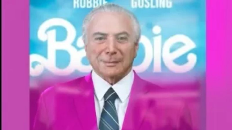 Recorte de vídeo publicado por Michel Temer em referência ao filme 'Barbie' (2023) - Reprodução/Vídeo/Twitter