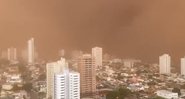As tempestades de areia que atingiram o Mato Grosso do Sul - Divulgação/Twitter/@claudia_gaigher