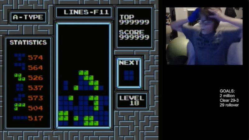 Momento em que Willis Gibson, de 13 anos, vence o jogo Tetris em vídeo - Reprodução/Vídeo/YouTube/@bluescuti1771