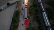 Registro do caminhão que revelou os restos das vítimas - Getty Images