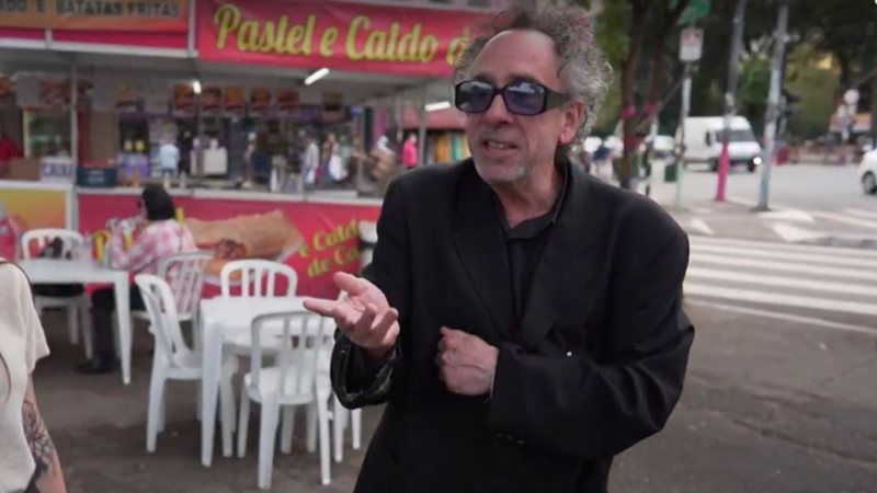Tim Burton em São Paulo - Divulgação/Vídeo/Fantástico
