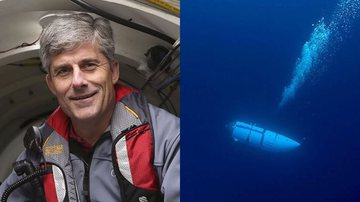 O CEO da OceanGate e foto do submersível - Divulgação/OceanGate