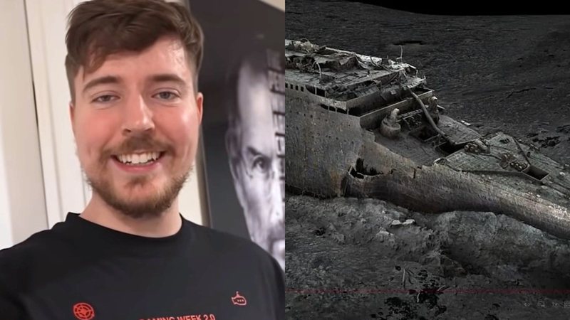 O youtuber MrBeast e varredura digital nos destroços do Titanic - Atlantic Productions / Magellan e Reprodução/Vídeo