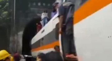 Acidente de trem em Taiwan - Divulgação/Twitter/@CBSThisMorning