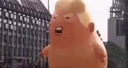 Imagem do balão inflável representando Trump como um bebê - Divulgação/Twitter/@Aliasororis