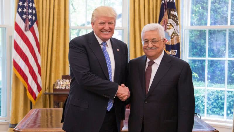 Presidente americano Donald Trump e Mahmoud Abbas, da Palestina - Wikimedia Commons