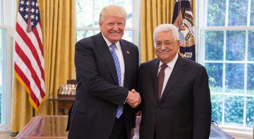 Presidente americano Donald Trump e Mahmoud Abbas, da Palestina - Wikimedia Commons