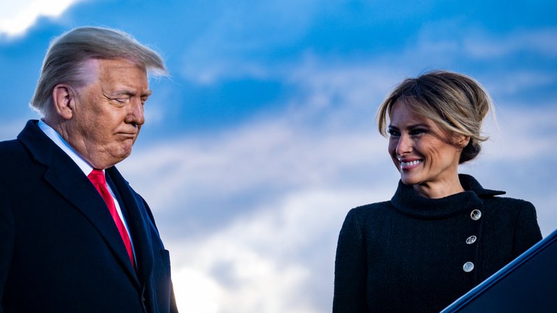 Donald Trump e Melania, sua esposa - Getty Images