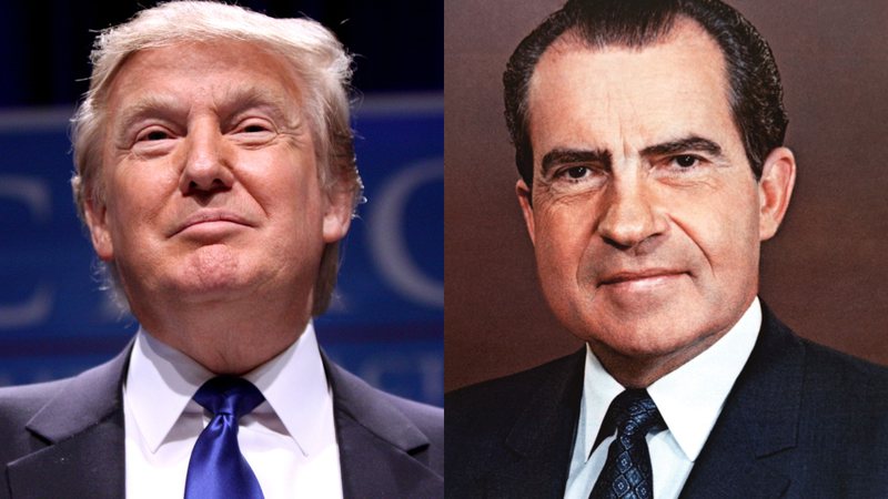 Trump (à esqu.) e Nixon (à dir.) - Wikimedia Commons