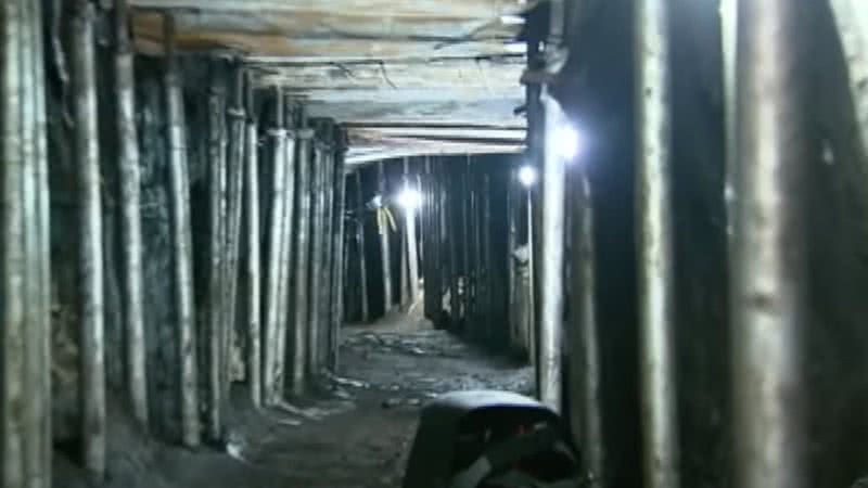 Registro de vídeo do túnel que seria usado no crime
