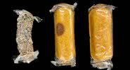 Fotografia dos três bolinhos analisados pelos cientistas - Divulgação/Matt Kasson