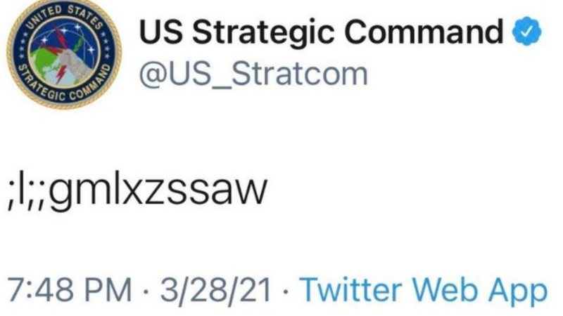 Tweet publicado na página do Comando Estratégico do Exército dos Estados Unidos - Divulgação/Twitter