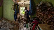 Casa destruída como consequência da Guerra da Ucrânia - Getty Images