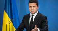 Volodymyr Zelensky durante discurso - Getty Images