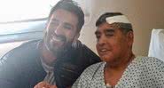 Leopoldo, o médico, (esq.) e Maradona (dir.) sorrindo em fotografia - Divulgação/Instagram/Leopoldo Luque